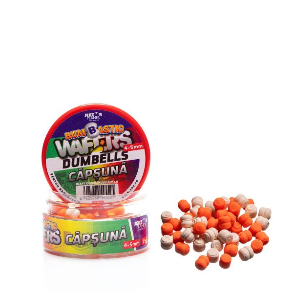 Bumbastic Wafters Dumbells Pentru Banda Capsuna (Mix Alb & Portocaliu) 4-5Mm 15G