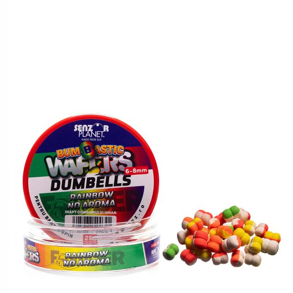 Bumbastic Wafters Dumbells Pentru Banda Rainbow No Aroma (Mix Bicolor) 6-8Mm 25G