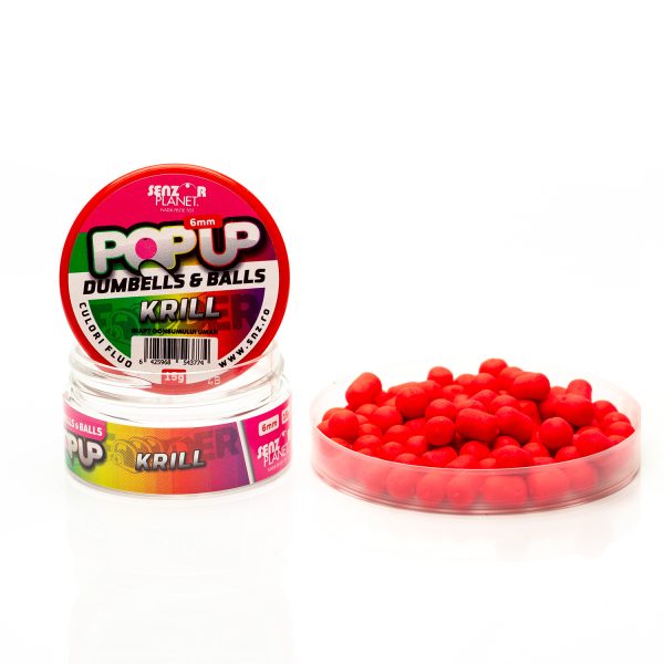 Pop-Up Dumbells & Balls Krill (Roz) 6Mm 15G