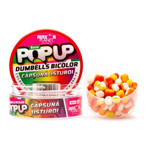 Pop-Up Dumbells Bicolor Capsuna & Usturoi (Mix Bicolor) 8Mm 30G