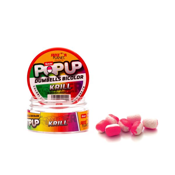 Pop-Up Dumbells Bicolor Krill (Alb-Roz) 6Mm 15G
