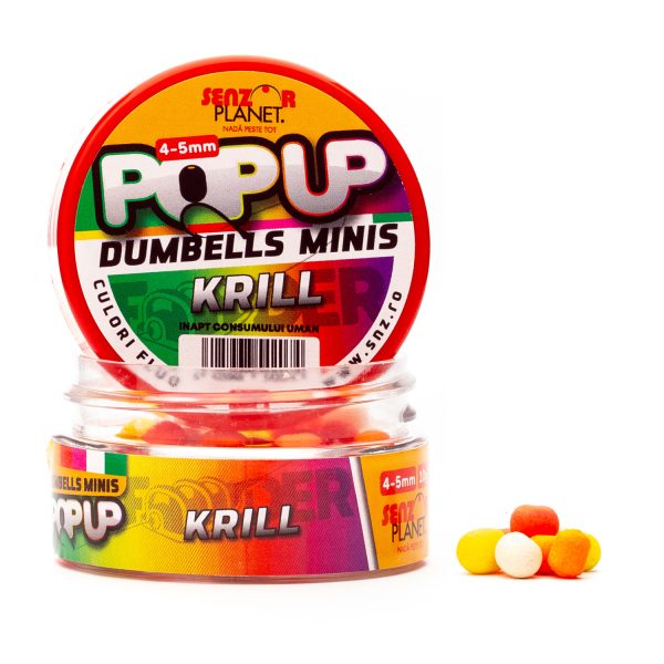 Pop-Up Dumbells Minis Krill (Mix Culori) 4-5Mm 10G