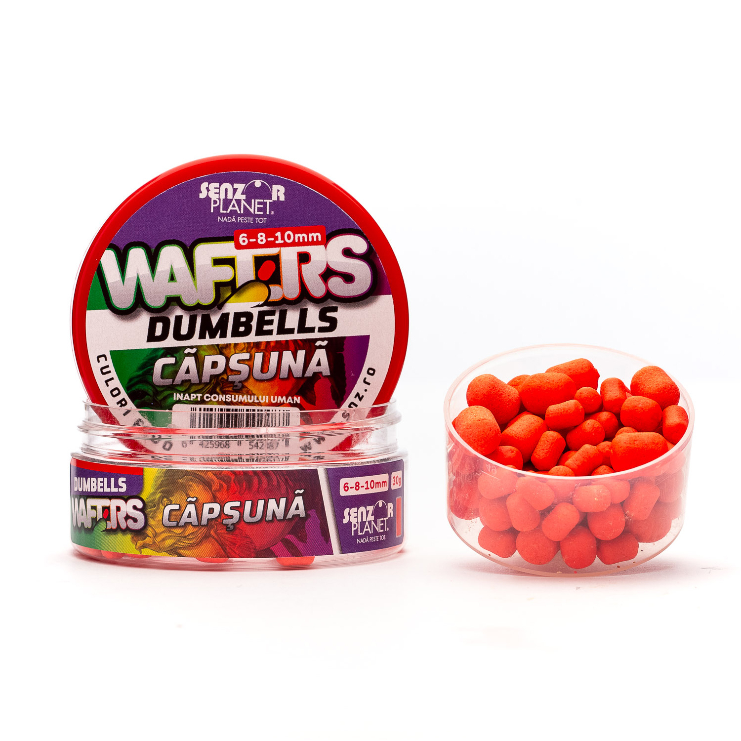 Wafters Dumbells Capsuna (Rosu) 6-8-10Mm 30G