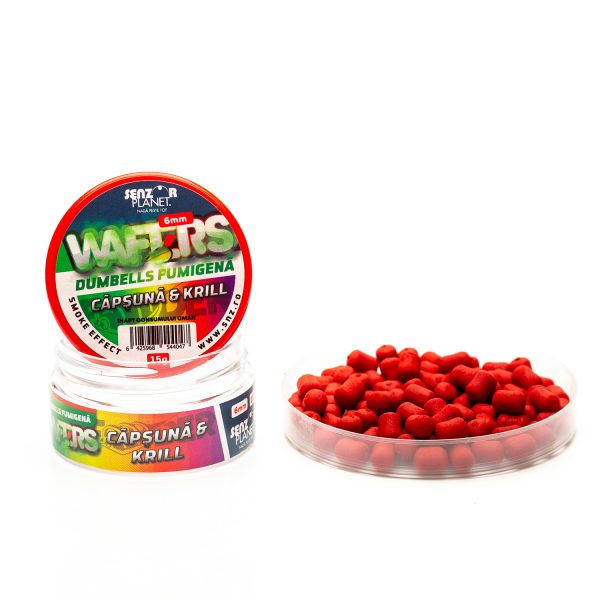 Wafters Dumbells Fumigena Capsuna & Krill (Rosu) 6Mm 15G Wafters Dumbells Fumigena Capsuna & Krill (Rosu) 6Mm 15G