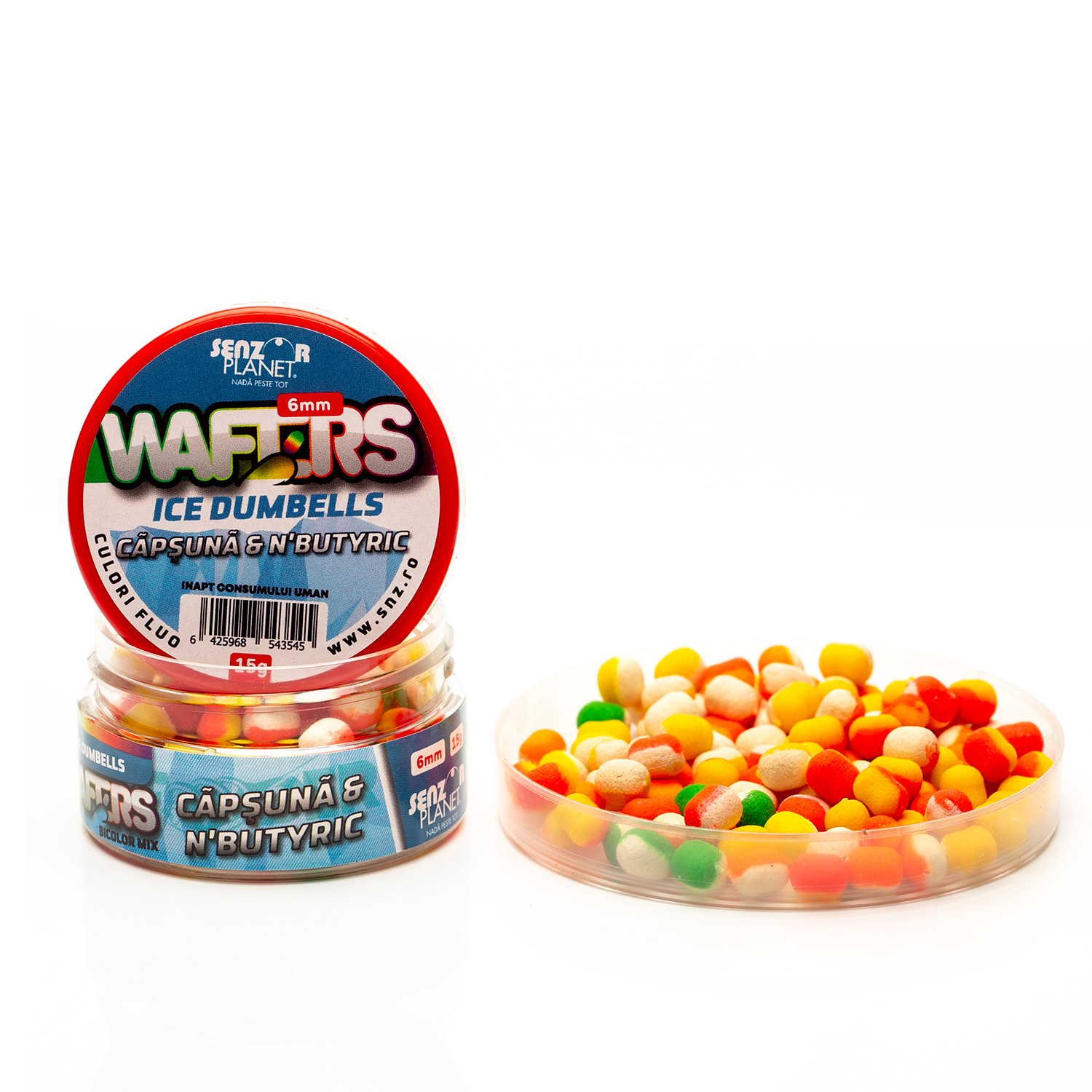 Wafters Ice Dumbells Bicolor Capsuna & N’Butyric (Mix Bicolor) 6Mm 15G