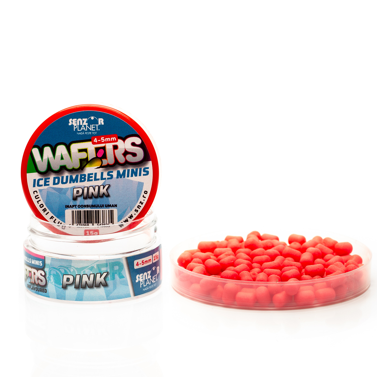 Wafters Ice Dumbells Minis Pink (Roz-Nearomat) 4-5Mm 15G Wafters Ice Dumbells Minis Pink (Roz-Nearomat) 4-5Mm 15G