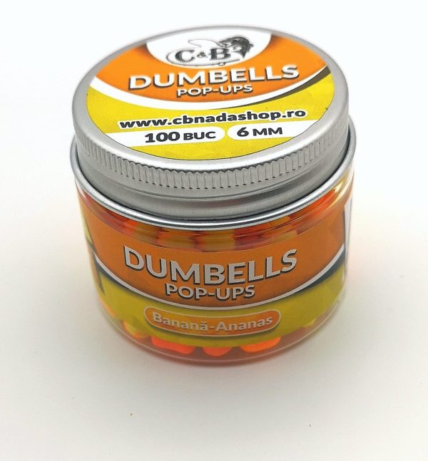 Dumbells Pop-Ups Banana-Ananas 6Mm 100 Buc.