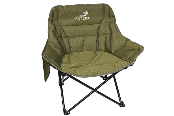 Scaun Pescuit Carp Expert Intruder, Pliabil, Tip Fotoliu Moon Chair, Kaki